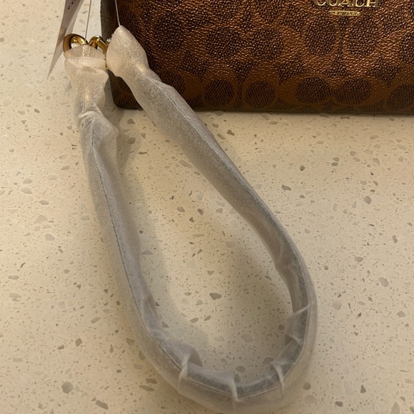 👜 Coach Charlotte Shoulder Bag Signature Canvas Copper NWT - Picture 10 of 15